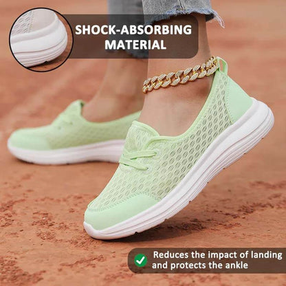 Women Slip-On Casual Shoes Low-top Flat-soled Flying Knit Walking Shoes