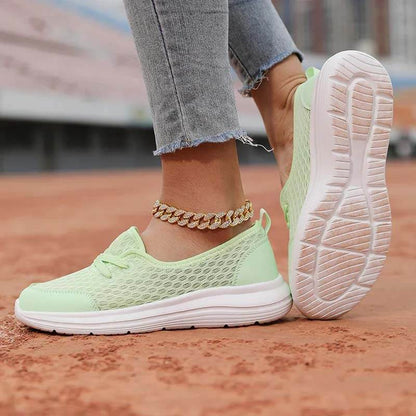 Women Slip-On Casual Shoes Low-top Flat-soled Flying Knit Walking Shoes