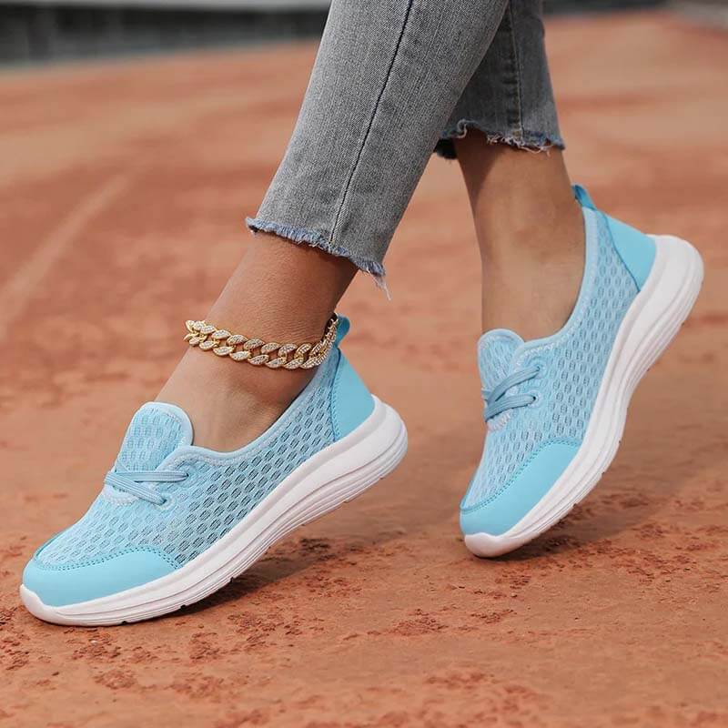 Women Slip-On Casual Shoes Low-top Flat-soled Flying Knit Walking Shoes