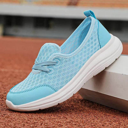 Women Slip-On Casual Shoes Low-top Flat-soled Flying Knit Walking Shoes