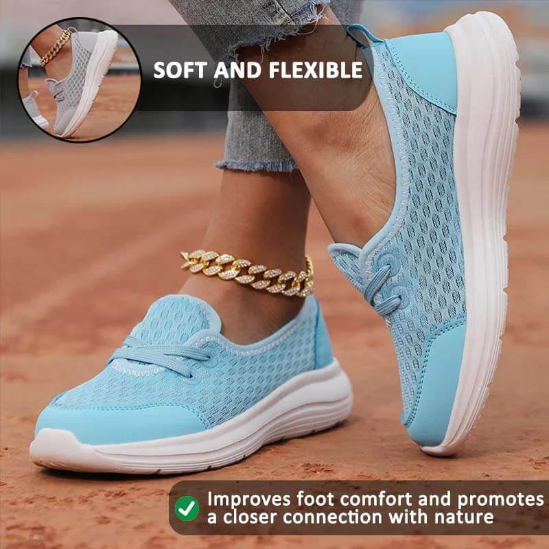 Women Slip-On Casual Shoes Low-top Flat-soled Flying Knit Walking Shoes