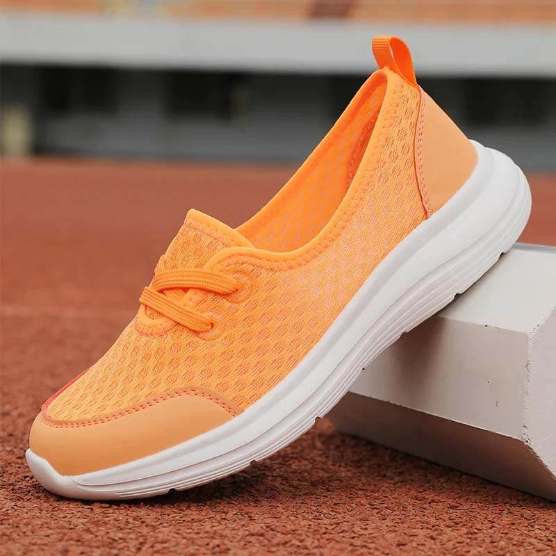 Women Slip-On Casual Shoes Low-top Flat-soled Flying Knit Walking Shoes