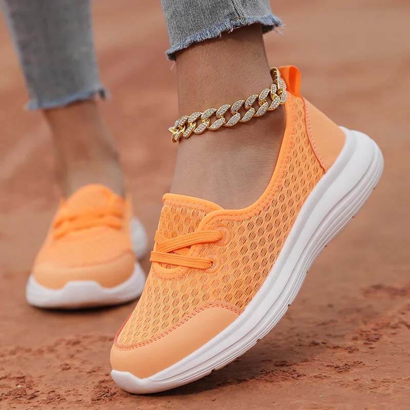Women Slip-On Casual Shoes Low-top Flat-soled Flying Knit Walking Shoes