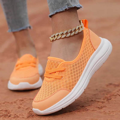 Women Slip-On Casual Shoes Low-top Flat-soled Flying Knit Walking Shoes