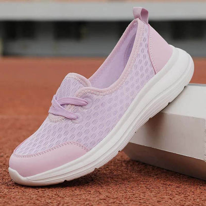Women Slip-On Casual Shoes Low-top Flat-soled Flying Knit Walking Shoes
