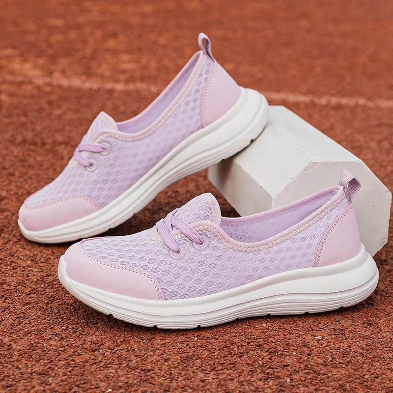 Women Slip-On Casual Shoes Low-top Flat-soled Flying Knit Walking Shoes