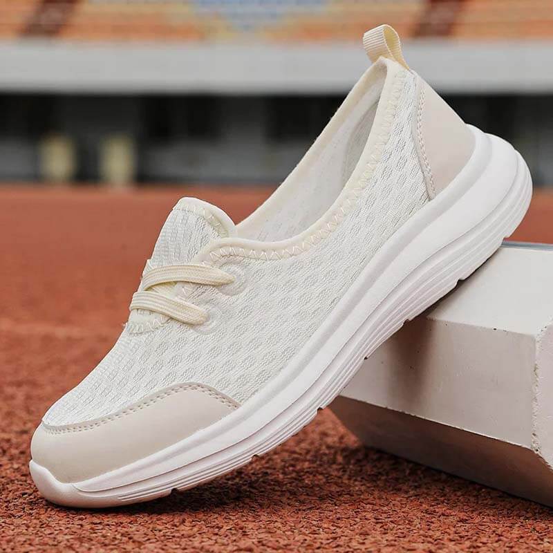 Women Slip-On Casual Shoes Low-top Flat-soled Flying Knit Walking Shoes