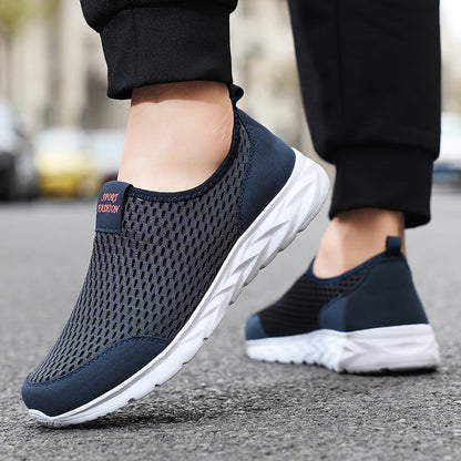 Summer Breathable Mesh Light Casual Sports Slip-on Shoes (Unisex)