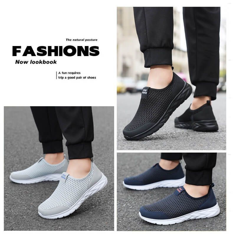 Summer Breathable Mesh Light Casual Sports Slip-on Shoes (Unisex)
