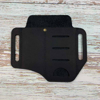 Borsa per cintura di fondina in pelle vera in pelle maschile