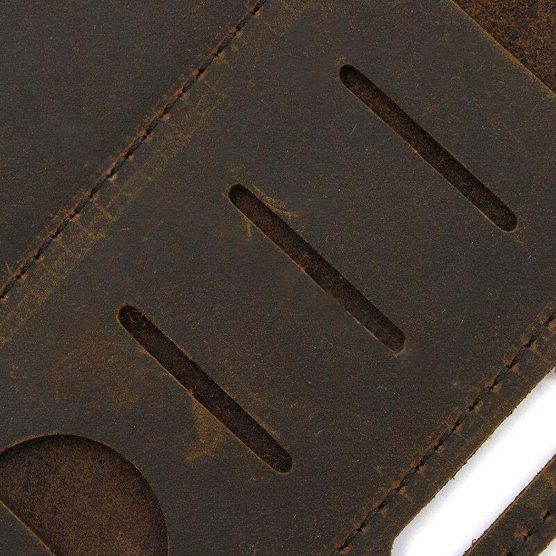 Borsa per cintura di fondina in pelle vera in pelle maschile