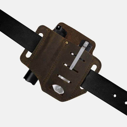 Borsa per cintura di fondina in pelle vera in pelle maschile