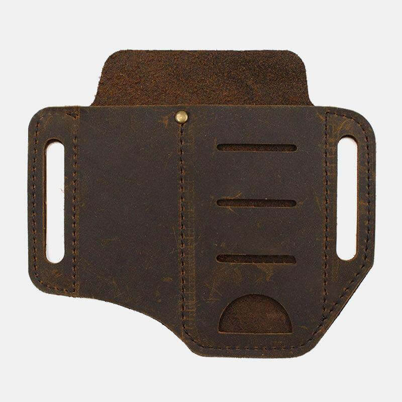 Borsa per cintura di fondina in pelle vera in pelle maschile