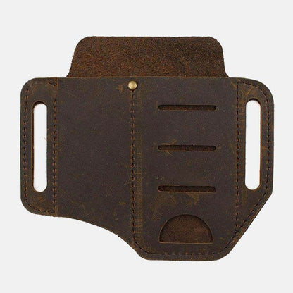 Borsa per cintura di fondina in pelle vera in pelle maschile