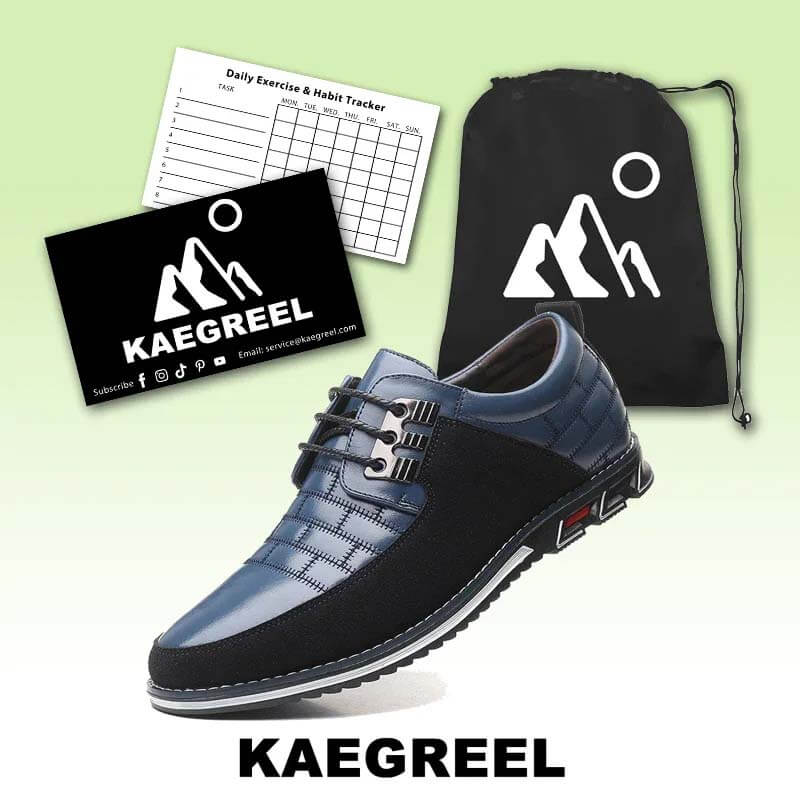 Kaegerel Men's ultra fine fiber Leather Splice antidérapant METAL DECORATION Casual shoe