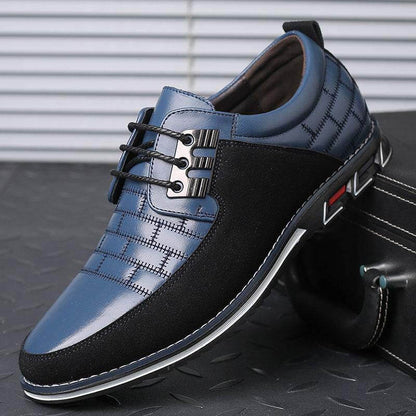 Kaegerel Men's ultra fine fiber Leather Splice antidérapant METAL DECORATION Casual shoe