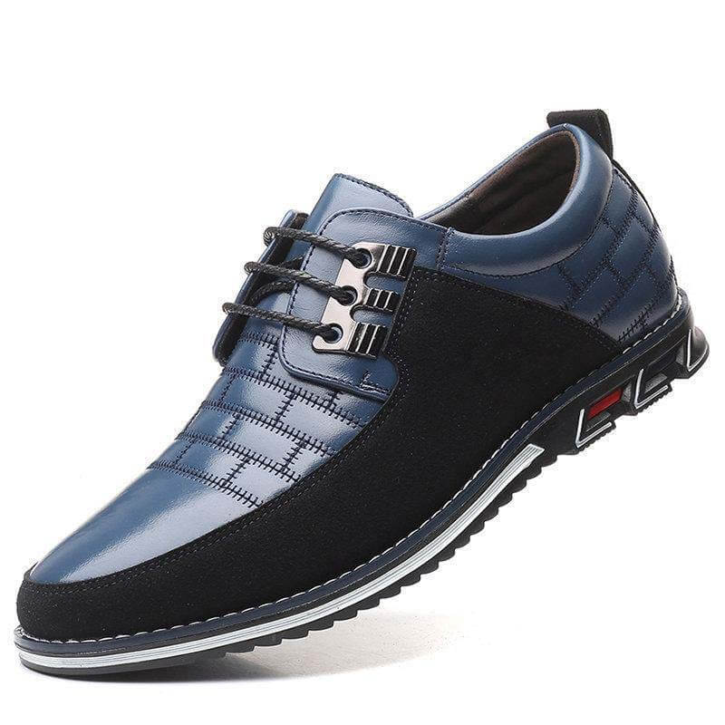 Kaegerel Men's ultra fine fiber Leather Splice antidérapant METAL DECORATION Casual shoe