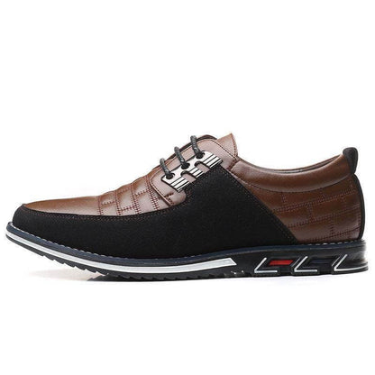 Kaegerel Men's ultra fine fiber Leather Splice antidérapant METAL DECORATION Casual shoe