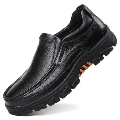 Kaegreel Hombre Cuero de vaca Impermeable Cómodo No Slip Slight Slip On Casual Shoes