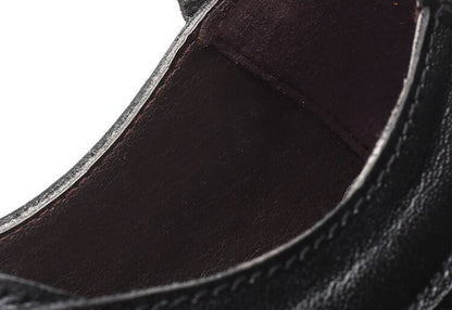 Kaegreel maschile in pelle scozzese in pelle morbida con comode scarpe casual