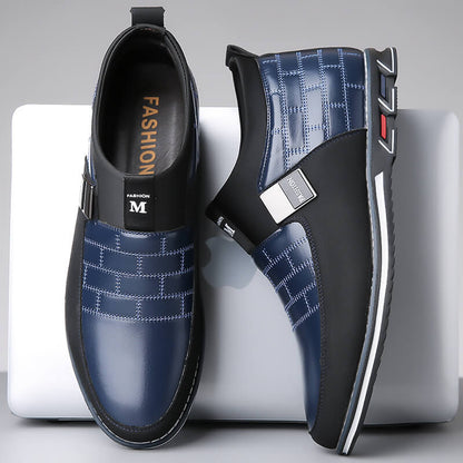 Kaegreel Men's Classic Business Casual Slip On Leather Ankle Boots