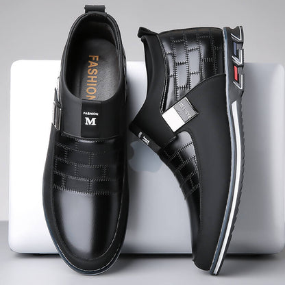 Kaegreel Men's Classic Business Casual Slip On Leather Ankle Boots