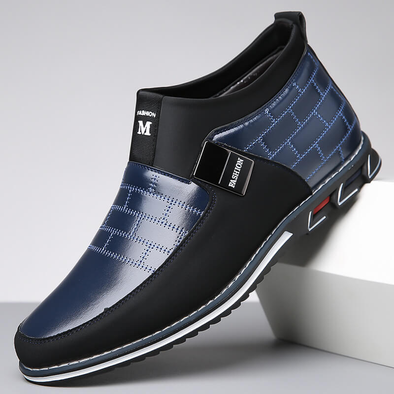 Kaegreel Men's Classic Business Casual Slip On Leather Ankle Boots