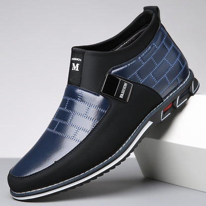 Kaegreel Men's Classic Business Casual Slip On Leather Ankle Boots