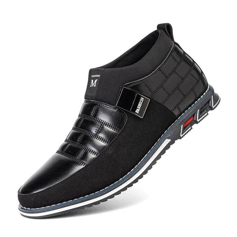 Kaegreel Men's Classic Business Casual Slip On Leather Ankle Boots