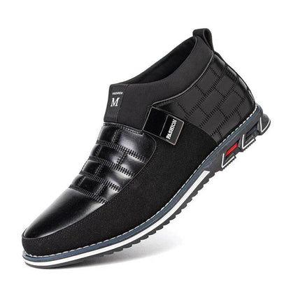 Kaegreel Men's Classic Business Casual Slip On Leather Ankle Boots