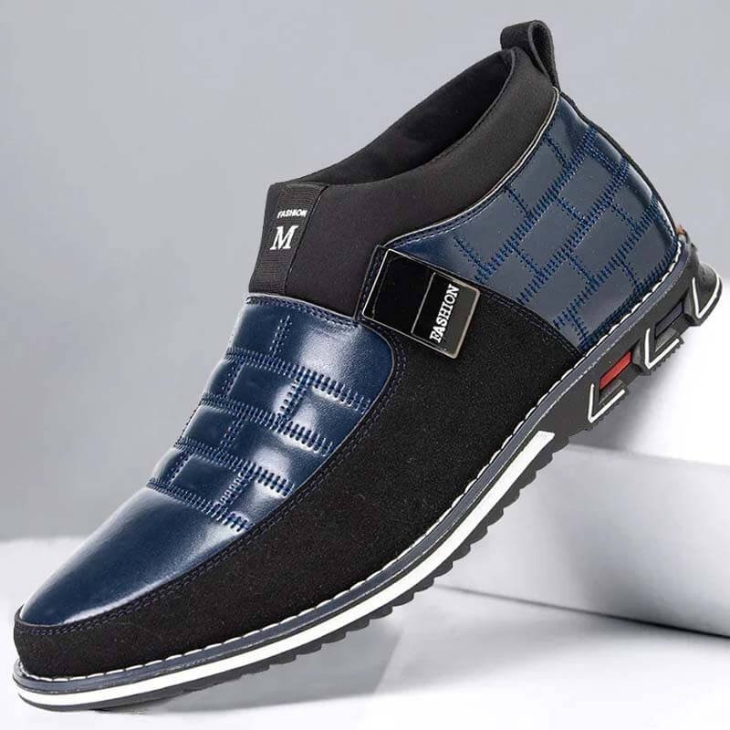 Kaegreel Men's Classic Business Casual Slip On Leather Ankle Boots