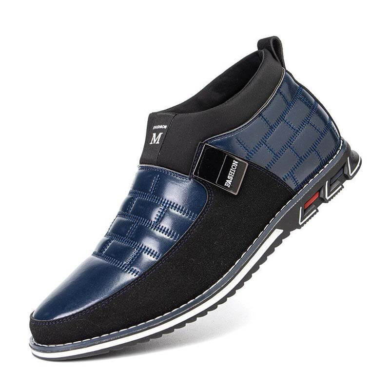 Kaegreel Men's Classic Business Casual Slip On Leather Ankle Boots