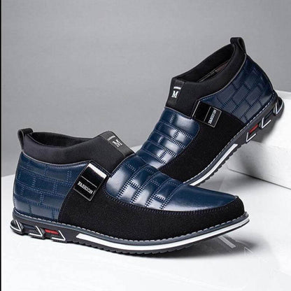 Kaegreel Men's Classic Business Casual Slip On Leather Ankle Boots