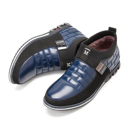 Kaegreel Men's Classic Business Casual Slip On Leather Ankle Boots