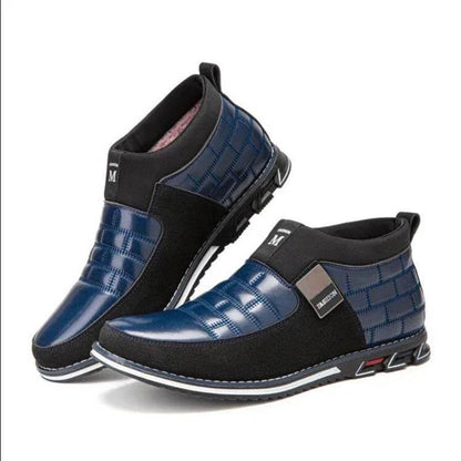 Kaegreel Men's Classic Business Casual Slip On Leather Ankle Boots