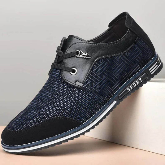 Kaegreel Herren Spezial Wildleder Splicing Schnürschuhe Weiche Business Freizeitschuhe