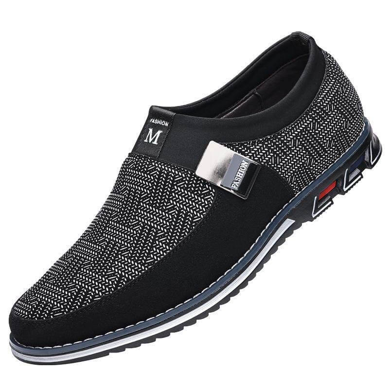 Sobre de gamuza para hombres Hebilla de metal Slip on Soft Sole Business Casual Shoes