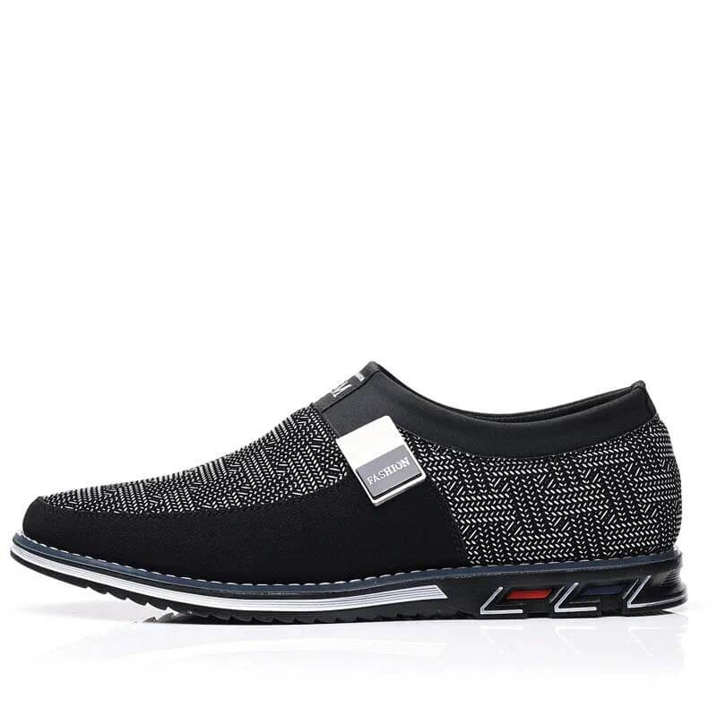 Sobre de gamuza para hombres Hebilla de metal Slip on Soft Sole Business Casual Shoes
