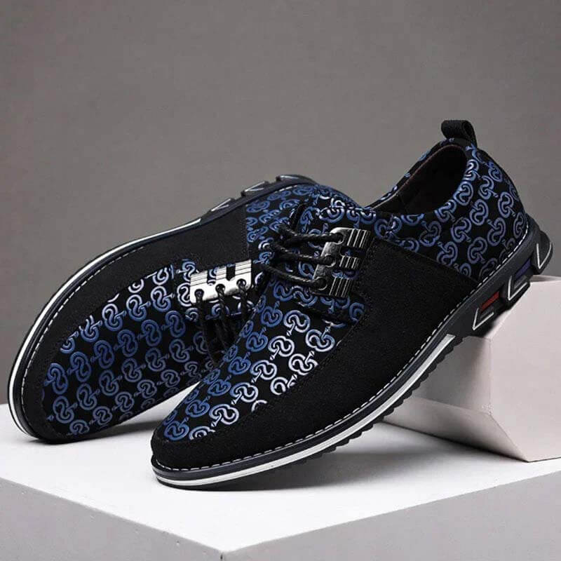 Men Microfibra de cuero empalme de hebilla de metal sin deslizamiento zapatos casuales suaves EU 49/EU 50