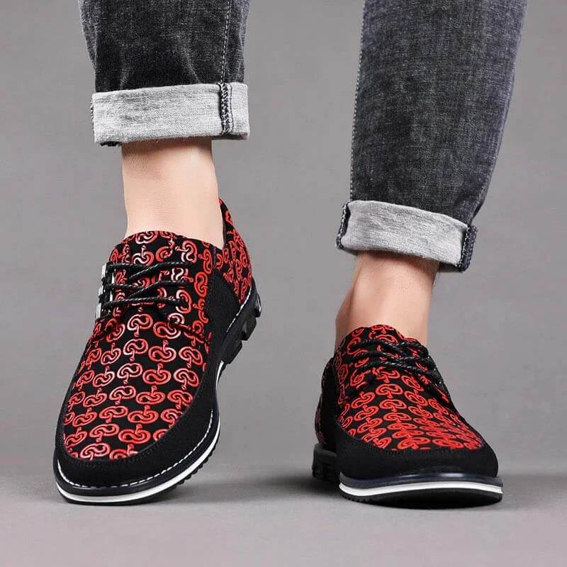 Men Microfibra de cuero empalme de hebilla de metal sin deslizamiento zapatos casuales suaves EU 49/EU 50