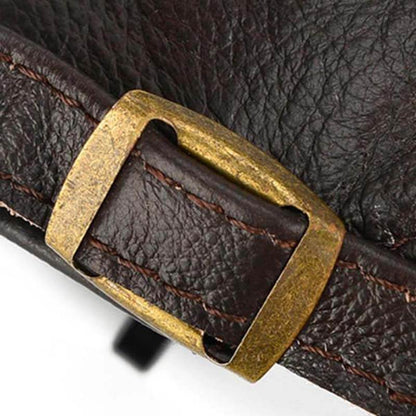 Männer echte Rindsleder-Leder-Barett-Kappen Feste lässige warme Vorwärtskappen einstellbar