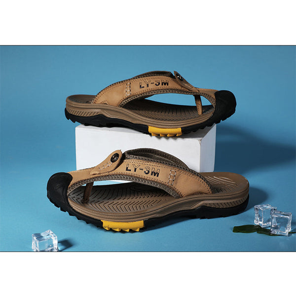 kaegreel leather sandals slippers 31404 khaki