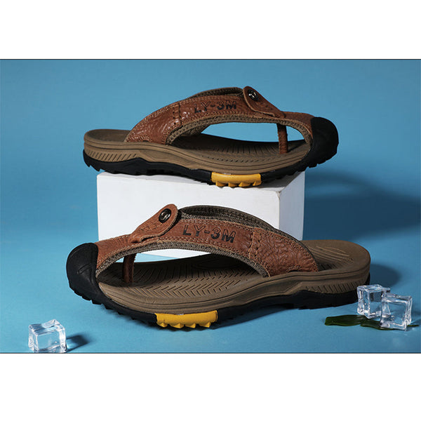 kaegreel leather sandals slippers 31404 light brown