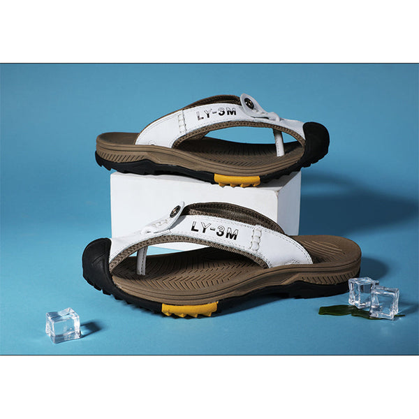 kaegreel leather sandals slippers 31404 white