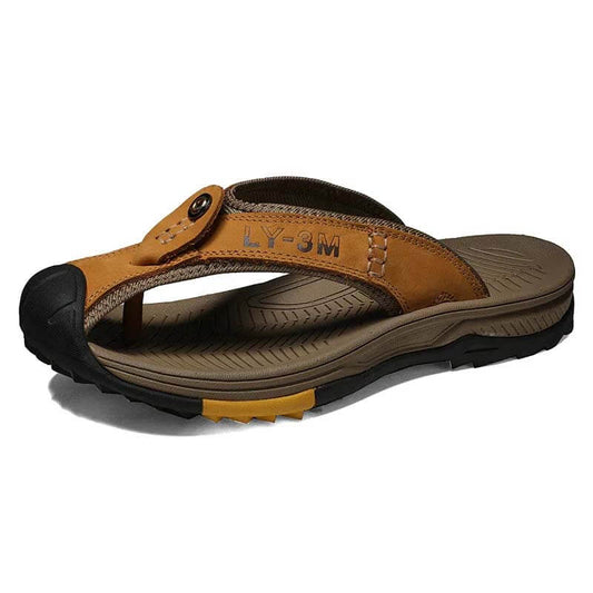 Lederschuhe Herrensandalen Herren-Flip-Flops Herren-Freizeitschuhe Klassische Massage-Strandpantoffeln Anti-Rutsch