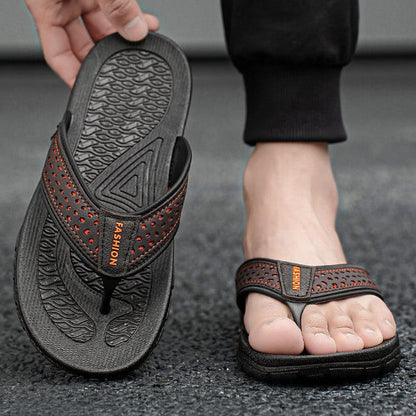 Men Sandals Leather Sport Flip Flops Comfort Casual Outdoor