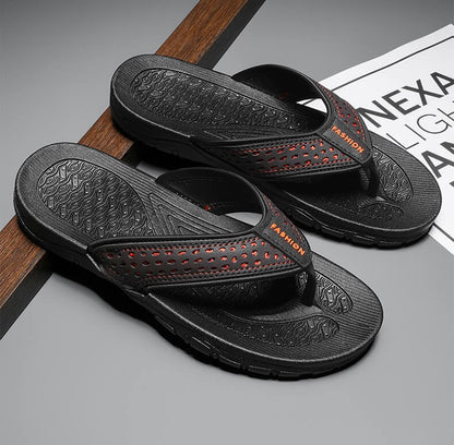 Men Sandals Leather Sport Flip Flops Comfort Casual Outdoor
