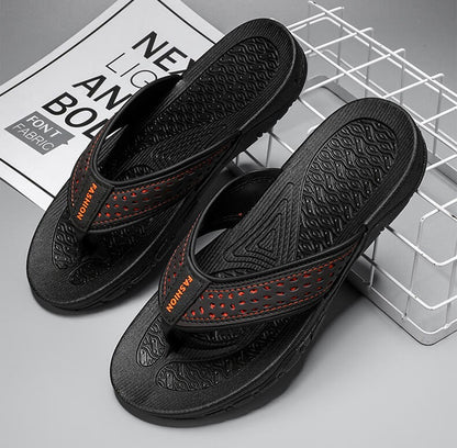 Men Sandals Leather Sport Flip Flops Comfort Casual Outdoor