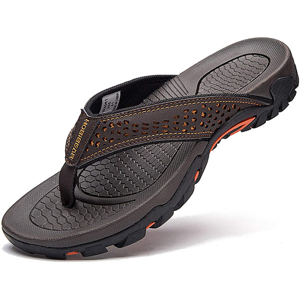 kaegreel eather sandals slippers 31405 brown1