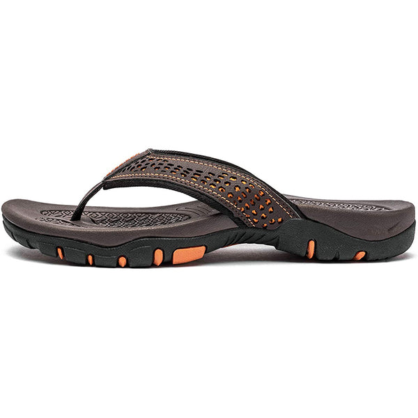 kaegreel eather sandals slippers 31405 brown1